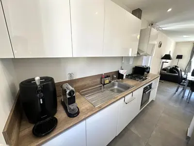 Cuisine ou kitchenette dans l'établissement Appartement vieux village