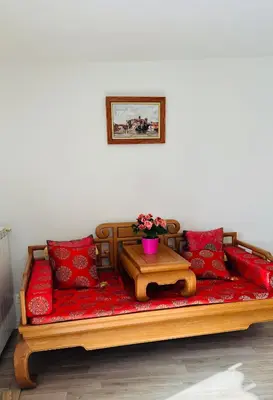 Coin salon dans l'établissement La villa de CK