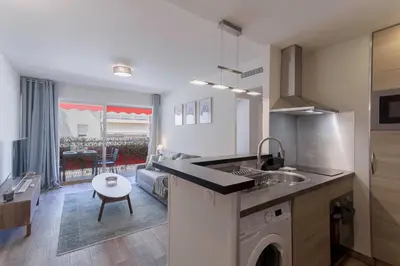 Cuisine ou kitchenette dans l'établissement Amandier du Moure Rouge