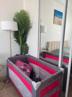 Un ou plusieurs lits dans un hébergement de l'établissement Appartement T3 grand standing à Juan Les Pins