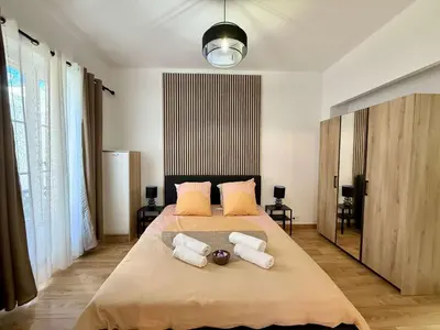 Un ou plusieurs lits dans un hébergement de l'établissement A006 Superbe Appartement dans le Carre d'Or-Cannes