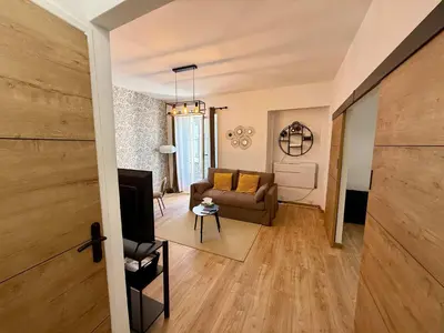 Coin salon dans l'établissement A006 Superbe Appartement dans le Carre d'Or-Cannes