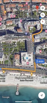 Vue générale sur Cannes ou vue de la ville depuis l'appartement