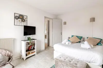 Un ou plusieurs lits dans un hébergement de l'établissement Appartement Cannes Centre Proche de la Croisette!