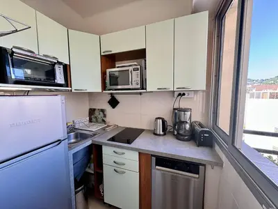 Cuisine ou kitchenette dans l'établissement Cannes proche Croisette - 2 pièces au calme avec terrasse