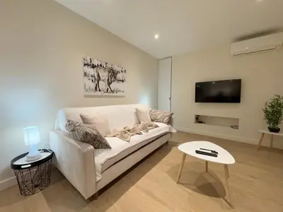 Télévision ou salle de divertissement dans l'établissement Le studio Palm Beach, Clim ,Parking, Neuf