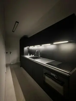 Cuisine ou kitchenette dans l'établissement Appartement Design élégant