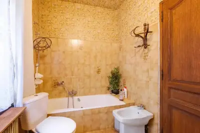 Salle de bains dans l'établissement Appartement moderne à Villeneuve-Loubet, 45 m², terrasse aménagée