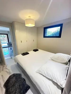 Un ou plusieurs lits dans un hébergement de l'établissement Très rare! Bel appartement 38 m2 Domaine prive