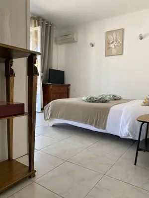 Un ou plusieurs lits dans un hébergement de l'établissement Charming apartment in the centre of Cannes