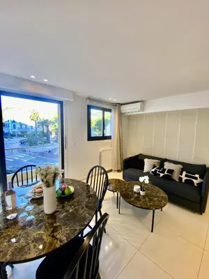Coin salon dans l'établissement Appartement proche mer SC MACH