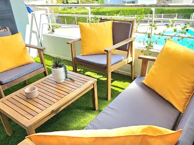 Plan de l'établissement Appartement bord de mer, piscine