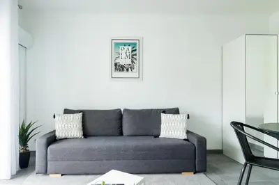 Coin salon dans l'établissement Appartement cosy à 2 pas de la Croisette