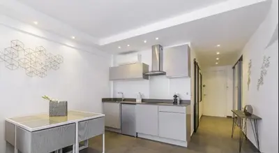 Cuisine ou kitchenette dans l'établissement Superbe T2 lumineux dans le centre CIO1899