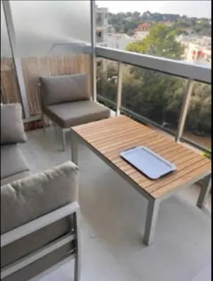Balcon ou terrasse dans l'établissement Appartement de charme, 2P, Terrasse, Vue mer, Clim, Garage