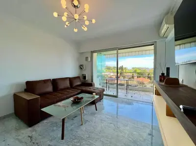 Coin salon dans l'établissement Grande terrasse vue dégagée mer en Basse Californie