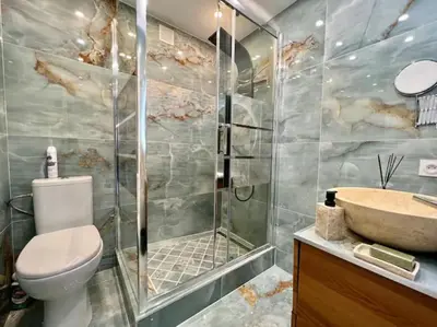 Salle de bains dans l'établissement Grande terrasse vue dégagée mer en Basse Californie