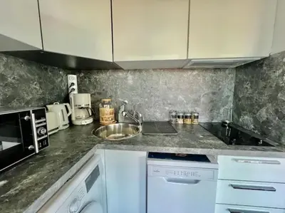 Cuisine ou kitchenette dans l'établissement Grande terrasse vue dégagée mer en Basse Californie