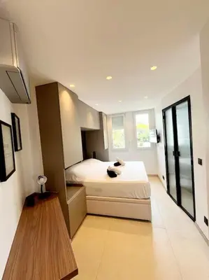 Un ou plusieurs lits dans un hébergement de l'établissement Appartement 4 pièces luxueux