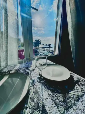 Plan de l'établissement Studio en bord de mer, Plage 20m, Clim
