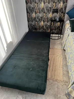 Un ou plusieurs lits dans un hébergement de l'établissement Studio en bord de mer, Plage 20m, Clim