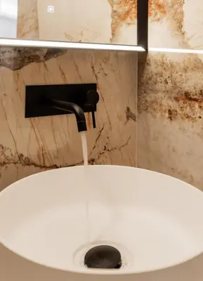 Salle de bains dans l'établissement Moderne et Chic T3, à deux pas de la Croisette