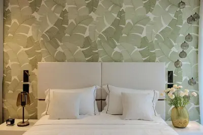 Un ou plusieurs lits dans un hébergement de l'établissement 1973 - Luxurious waterfront apartment Croisette