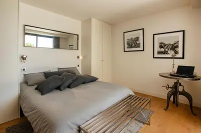 Un ou plusieurs lits dans un hébergement de l'établissement REF 2152 - Le Cannet - Sea view villa for rent