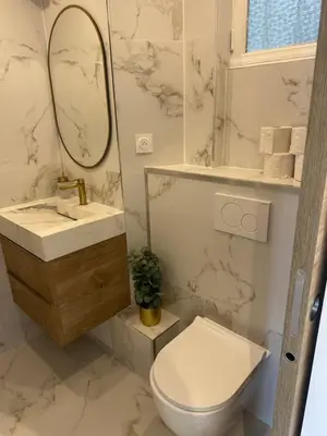 Salle de bains dans l'établissement Suite le Venitia - Appartement standing