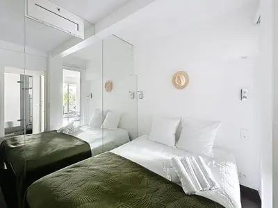 Un ou plusieurs lits dans un hébergement de l'établissement One bedroom apartment on La Croisette - Sea view