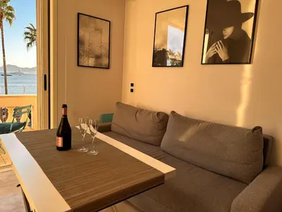 Coin salon dans l'établissement Residence Palais Miramar
