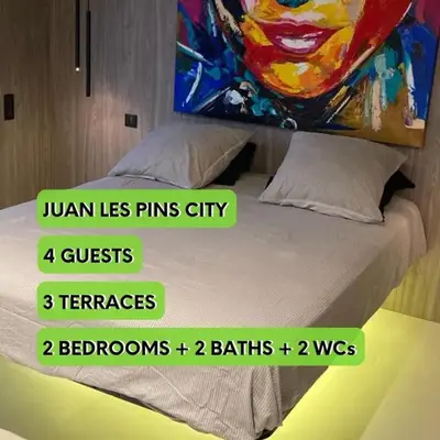 TOP 2 Bedrooms 2 Baths 2 WCs Terrasse Juan Les Pins