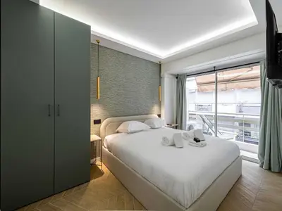 Un ou plusieurs lits dans un hébergement de l'établissement Elegant Apt with balcony 1BD 4P - Croisette Cannes