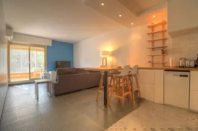 Cuisine ou kitchenette dans l'établissement Charming 2 rooms in RDJ Golfe Juan
