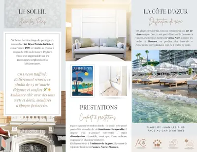 Plan de l'établissement Le Soleil, Juan les Pins, 2 min Walk to Beach, AC, last floor!