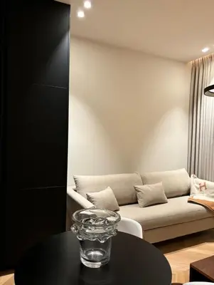Coin salon dans l'établissement Cannes 1 bedroom apartment - M1