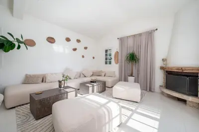 Coin salon dans l'établissement Villa cap d 'Antibes Salis Beach 30 meters