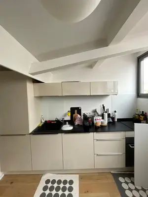 Cuisine ou kitchenette dans l'établissement Beautiful modern apartment in Cannes