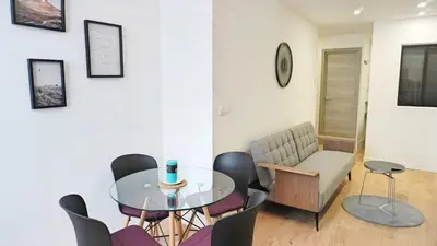 Coin salon dans l'établissement Proche Carlton & Croisette, Appartement 202 - Palmazur Vacances