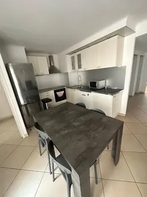 Cuisine ou kitchenette dans l'établissement Juan les pins near beach