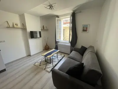 Télévision ou salle de divertissement dans l'établissement Spacieux studio - Vieil Antibes