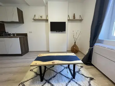 Cuisine ou kitchenette dans l'établissement Spacieux studio - Vieil Antibes