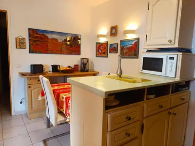 Cuisine ou kitchenette dans l'établissement Lou Pantaï