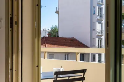 Balcon ou terrasse dans l'établissement Studio with Terrace 2 Minutes from La Croisette