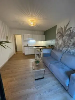 Cuisine ou kitchenette dans l'établissement Studio carré d’or Juan les Pins