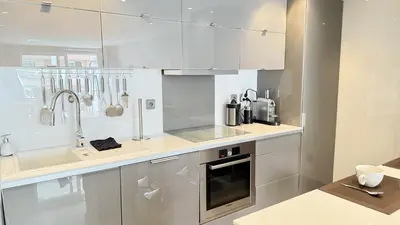 Cuisine ou kitchenette dans l'établissement Les Terrasses du Juana