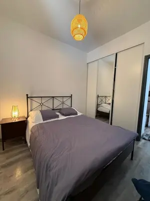 Un ou plusieurs lits dans un hébergement de l'établissement Appartement au cœur du Vieil Antibes
