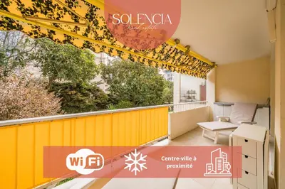 Plan de l'établissement 3 pièces au calme avec terrasses et verdure