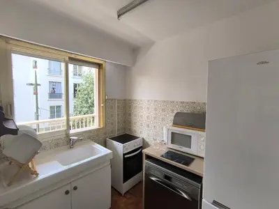 Cuisine ou kitchenette dans l'établissement Charme de la Mer