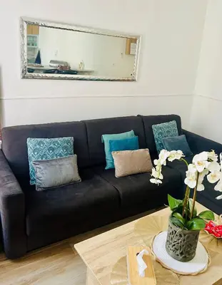 Coin salon dans l'établissement Casa Blue Azur - Juan Les Pins